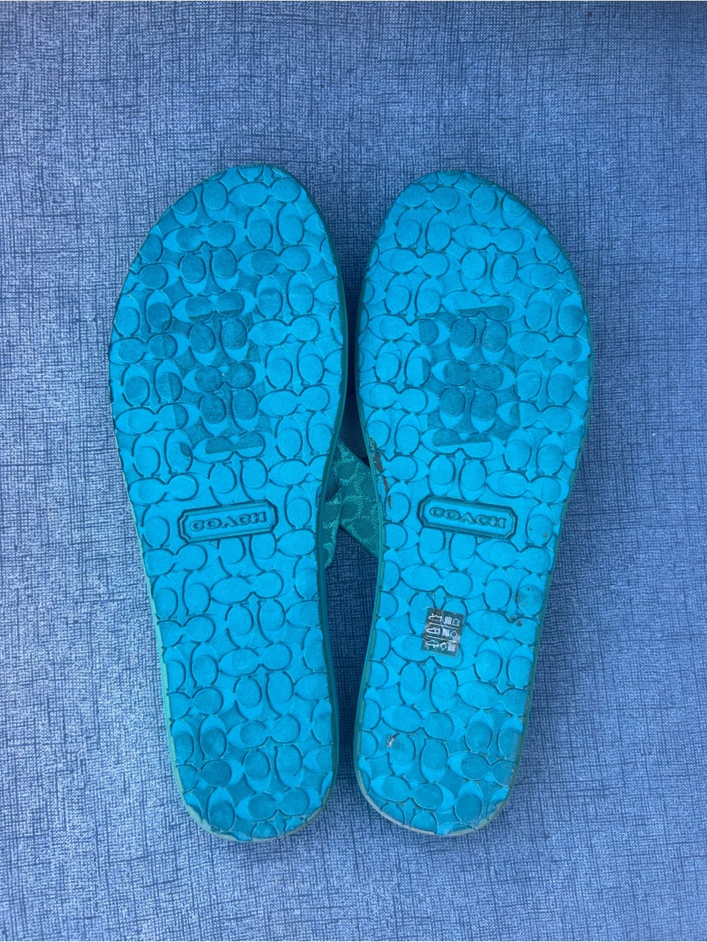 COACH Jessalyn Surf Fiji Signature Monogram Flip Flop Thong Sandals Womens 11B - Picture 7 of 8